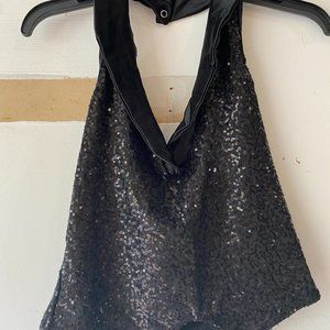 Black Sequin Vest